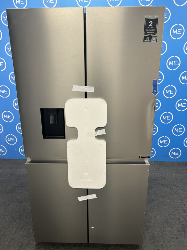 Hisense RQ758N4SWSE American Fridge Freezer, Stainless Steel, E Rated,  Non-Plumbed - Damaged Item Image