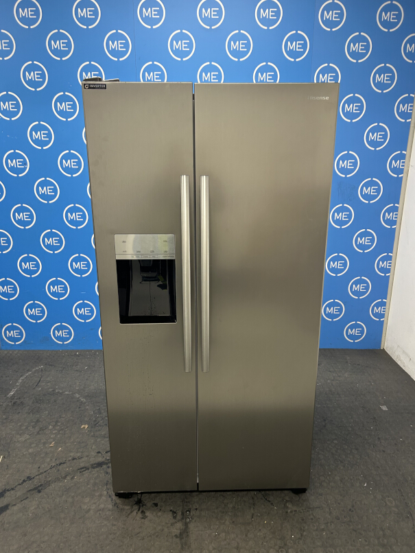 Hisense RS694N4ICE American Fridge Freezer, Stainless Steel, E Rated,  Plumbed - Damaged Item Image