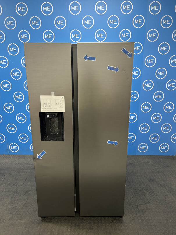 Samsung RS70F64KDTEU Series 6 Smart American Fridge Freezer, Matt Metal Silver, D Rated,  Plumbed - Damaged Item Image