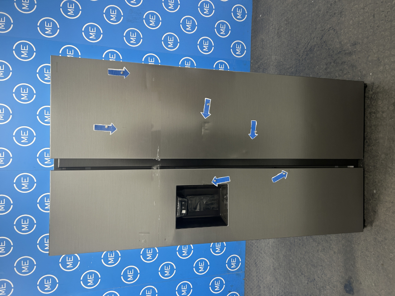 Samsung RS70F65KETEU Series 6 American Fridge Freezer, Matt Metal Silver, E Rated,  Non-Plumbed - Damaged Item Image