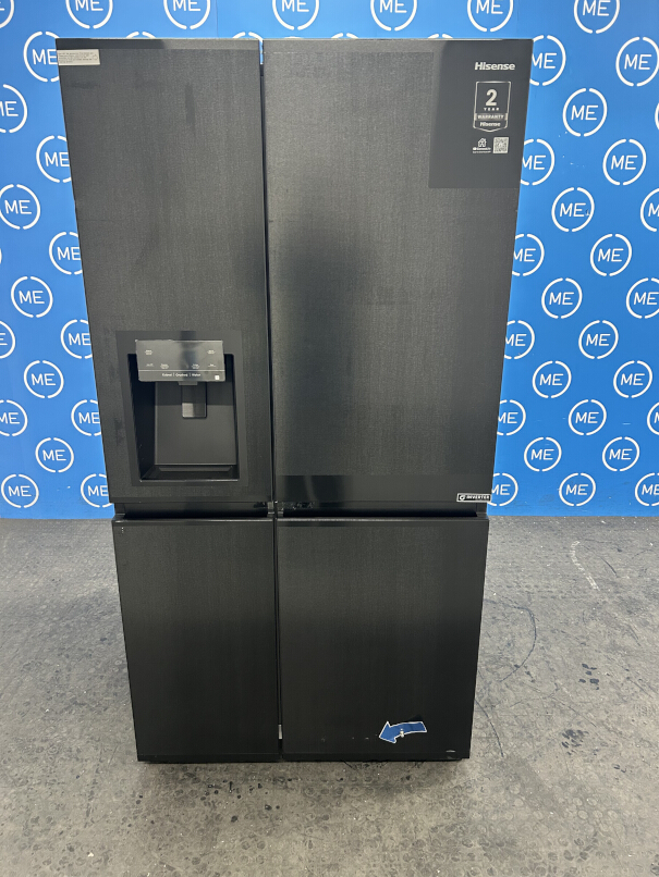 Hisense RS818N4TFE American Fridge Freezer, Black, E Rated,  Non-Plumbed - Damaged Item Image