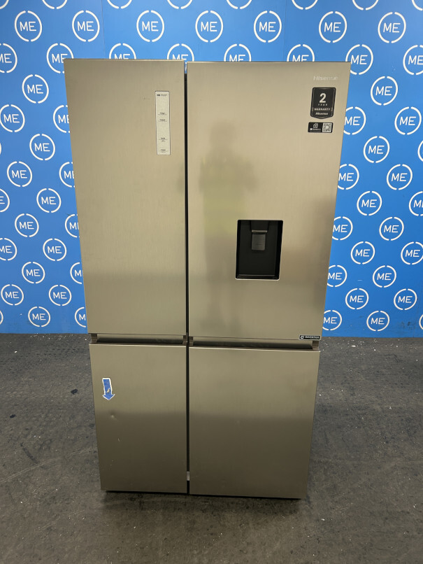 Hisense RS840N4WCE American Fridge Freezer, Stainless Steel, E Rated,  Non-Plumbed - Damaged Item Image