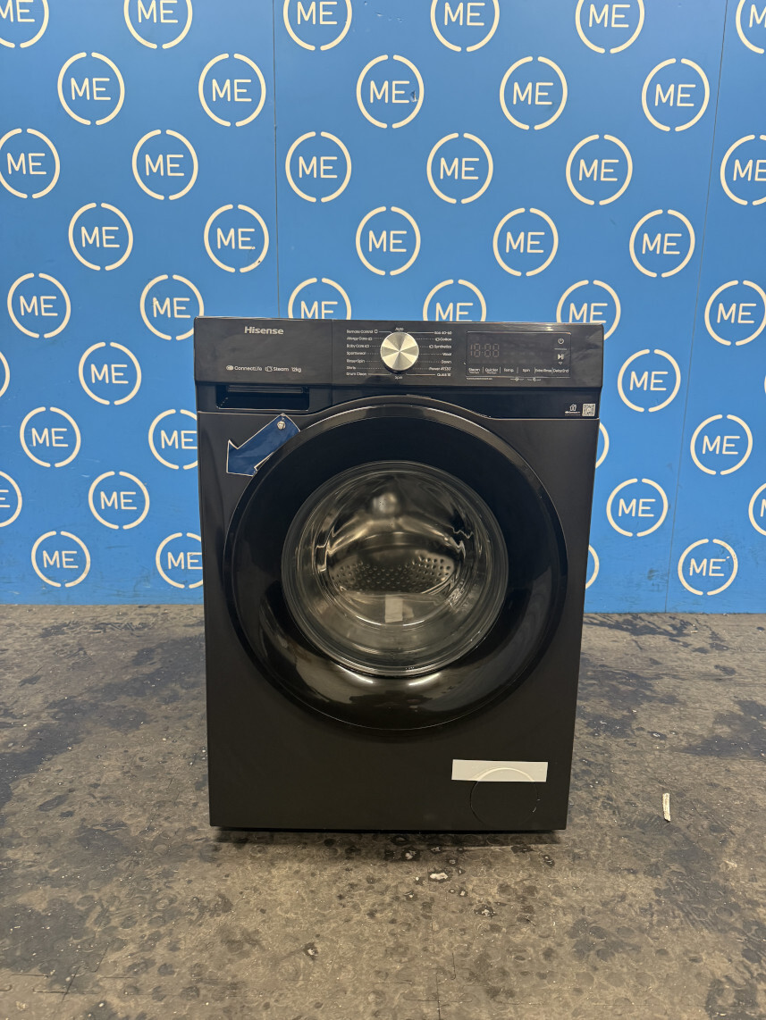 Hisense WF3S1243BB3 Washing Machine, 12kg, 1400 Spin, Black, A Rated - Damaged Item Image