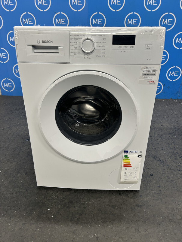 Bosch WGE03408GB Series 2 Washing Machine, 8kg, 1400 Spin, White, A Rated - Damaged Item Image