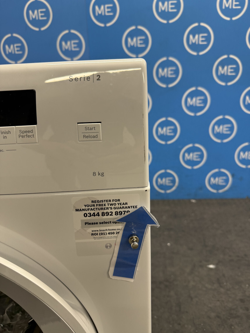 Bosch WGE03408GB Series 2 Washing Machine, 8kg, 1400 Spin, White, A Rated - Damaged Item Image