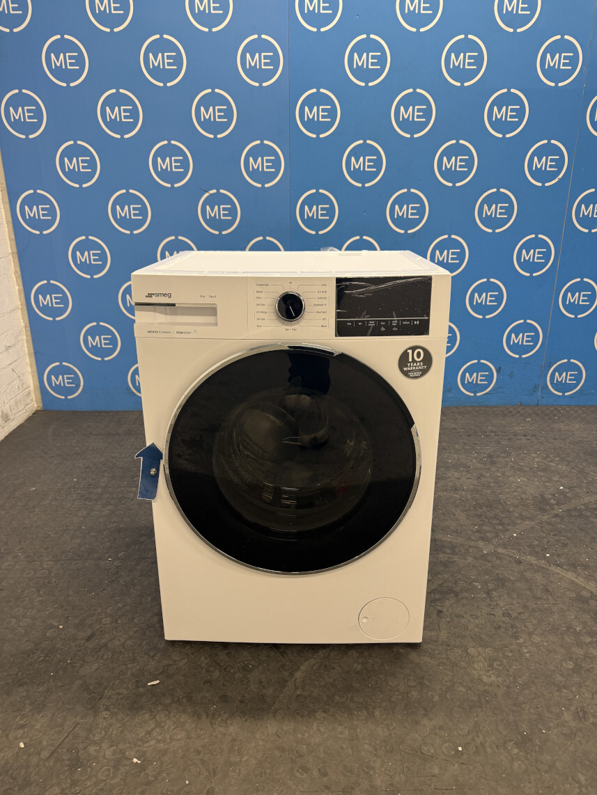 Smeg WNP84SEAUK Washing Machine, 8kg, 1400 Spin, White, A Rated - Damaged Item Image