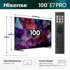 Hisense 100E7STUK PRO 100" QLED Smart Television, 4K Ultra HD, Grey, E Rated