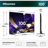 Hisense 100U7STUK PRO 100" ULED Mini LED Smart Television, 4K Ultra HD, Grey, D Rated