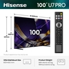 Hisense 100U7STUK PRO 100" ULED Mini LED Smart Television, 4K Ultra HD, Grey, D Rated
