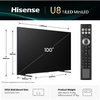 Hisense 100U8QTUK 100" ULED Mini LED Smart Television, 4K Ultra HD, Black, D Rated