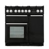 Rangemaster NEX90DFFBL/C 90cm Dual Fuel Range Cooker Nexus Black / Chrome, A Rated