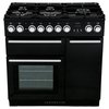 Rangemaster NEX90DFFBL/C 90cm Dual Fuel Range Cooker Nexus Black / Chrome, A Rated