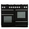 Rangemaster NEX110DFFBL/C 110cm Dual Fuel Range Cooker Nexus Black / Chrome, A Rated