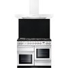 Rangemaster UNBHDS110WH 110cm Chimney Cooker Hood Flat White, B Rated