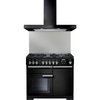 Rangemaster UNBHDS100BL 100cm Chimney Cooker Hood Flat Black, B Rated