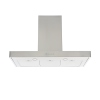 Rangemaster UNBHDS90SS 90cm Chimney Cooker Hood Flat Stainless Steel, C Rated