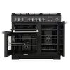 Rangemaster PDL100DFFSL/C 100cm Dual Fuel Range Cooker Professional Deluxe Slate / Chrome, A Rated