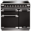 Rangemaster ELS90EIGB 90cm Induction Range Cooker Elise Black / Brushed Nickel, A Rated
