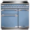 Rangemaster ELS90EICA 90cm Induction Range Cooker Elise China Blue / Brushed Nickel, A Rated