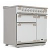Rangemaster ELS90EIWH 90cm Induction Range Cooker Elise White / Brushed Nickel, A Rated