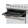 Rangemaster ELS90EIWH 90cm Induction Range Cooker Elise White / Brushed Nickel, A Rated