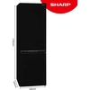 Sharp SJ-BB04DTXBE2-EN Low Frost Fridge Freezer, Gloss Black, 60/40, E Rated