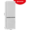 Sharp SJ-BB04DTXWE2-EN Low Frost Fridge Freezer, 60/40, White, E Rated