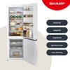 Sharp SJ-BB04DTXWE2-EN Low Frost Fridge Freezer, 60/40, White, E Rated