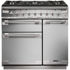 Rangemaster ELS90DFFSS 90cm Dual Fuel Range Cooker Elise Stainless Steel / Brushed Nickel, A Rated
