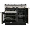 Rangemaster PROP100NGFGB/C 100cm Gas Range Cooker Professional Plus Black / Chrome, A+ Rated