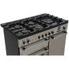 Rangemaster KCH100NGFBL/C 100cm Gas Range Cooker Kitchener Black / Chrome, A+ Rated