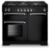 Rangemaster KCH100NGFBL/C 100cm Gas Range Cooker Kitchener Black / Chrome, A+ Rated