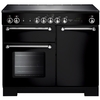Rangemaster KCH100ECBL/C 100cm Ceramic Range Cooker Kitchener Black / Chrome, A Rated