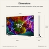 LG 115QNED93B6AEKQ 115" QNED Smart Television, 4K Ultra HD, Black, F Rated