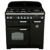 Rangemaster CLA90DFFBL/C 90cm Dual Fuel Range Cooker Classic Black / Chrome, A Rated
