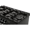 Rangemaster KCH110NGFBL/C 110cm Gas Range Cooker Kitchener Black / Chrome, A+ Rated