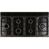 Rangemaster KCH110NGFBL/C 110cm Gas Range Cooker Kitchener Black / Chrome, A+ Rated