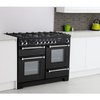 Rangemaster KCH110NGFSS/C 110cm Gas Range Cooker Kitchener Stainless Steel / Chrome, A+ Rated