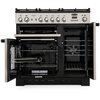 Rangemaster KCH90NGFSS/C 90cm Gas Range Cooker Kitchener Stainless Steel / Chrome, A+ Rated