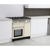 Rangemaster EDL90DFFIV/C 90cm Dual Fuel Range Cooker Encore Deluxe Ivory / Chrome, A Rated