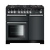 Rangemaster EDL100DFFSL/C 100cm Dual Fuel Range Cooker Encore Deluxe Slate / Chrome, A Rated