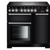 Rangemaster EDL90EIBL/C 90cm Induction Range Cooker Encore Deluxe Black / Chrome, A Rated