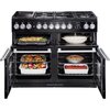 Rangemaster NEXSE110DFFBL/C 110cm Dual Fuel Range Cooker Nexus SE Black / Chrome, A Rated