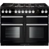Rangemaster NEXSE110DFFBL/C 110cm Dual Fuel Range Cooker Nexus SE Black / Chrome, A Rated