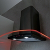 CDA EKP60BL 60cm Chimney Cooker Hood, Black, D Rated