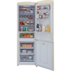 CDA Florence Barley Retro Frost Free Fridge Freezer, 60/40, Cream, D Rated