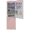 CDA Florence Tea Rose Retro Frost Free Fridge Freezer, 60/40, Pink, D Rated
