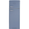 CDA Betty Sea Holly Retro Static Fridge Freezer, 80/20, Blue, D Rated