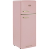 CDA Betty Tea Rose Retro Static Fridge Freezer, 80/20, Pink, D Rated