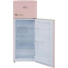 CDA Betty Tea Rose Retro Static Fridge Freezer, 80/20, Pink, D Rated